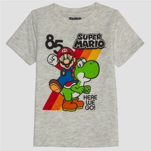Super Mario Short Sleeve Graphic T-Shirt - Beige 3T